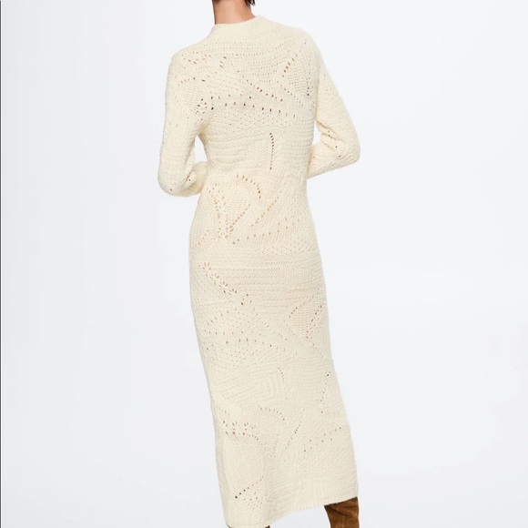 Mango Openwork Detail Sweater Dress - Picture 2 of 10